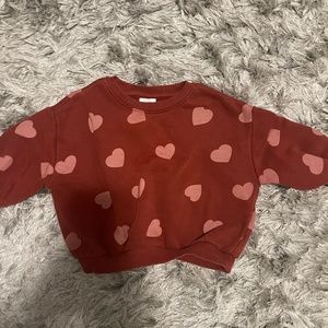 Zara Kids Heart Sweater/Sweat shirt